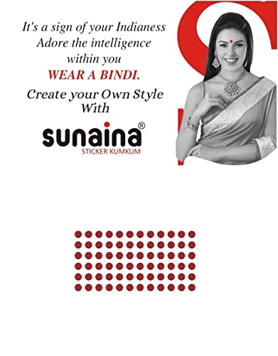 Image of Sunaina New Gold Sticker Kumkum Forehead Round Bindis Velvet Pottu /Bindi Box With 15 Cards /Flaps For Women & Girls (GM009, Maroon)