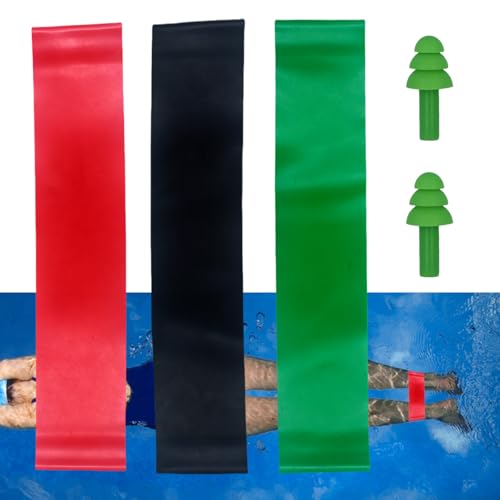 3 PCs Swimming Ankle Strap with Earplug