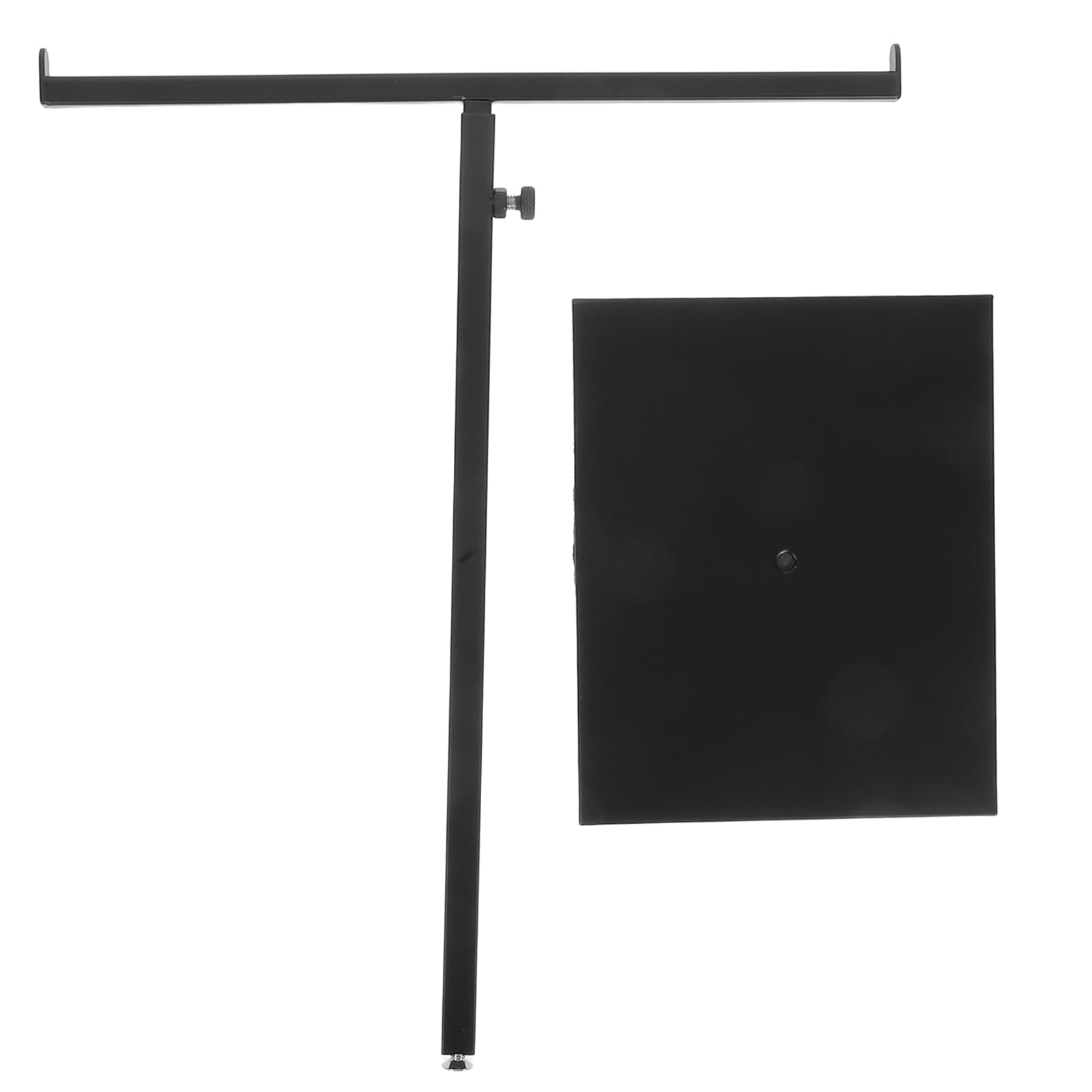 MAGICLULU Présentoir de Maroquinerie Noir, Support Télescopique en Acier Inoxydable, Valet de Rangement Forme T, Portant Métal Réglable pour Cravates Foulards, Organisateur Dressing Magasin Vêtements