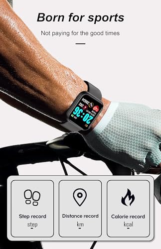 Image of Bouncefit D20 Y68 Fitness Band Smart Watch for Men, Women, Boys, Girls, Kids - Single Touch Interface, Water Resistant, Workout Mode, Quick Charge Sports Smartwatch - White