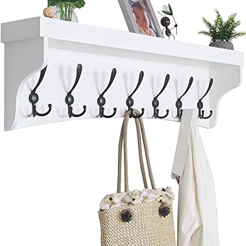 WEBI Wall Mounted Coat Rack with Shelf Cover