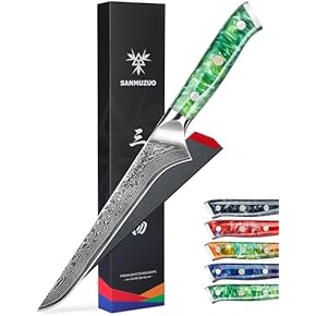 サファイアブルー SANMUZUO ボニングナイフ 7インチ フィレナイフ Amazon.co.jp: SANMUZUO ボニングナイフ - 7インチ フィレナイフ