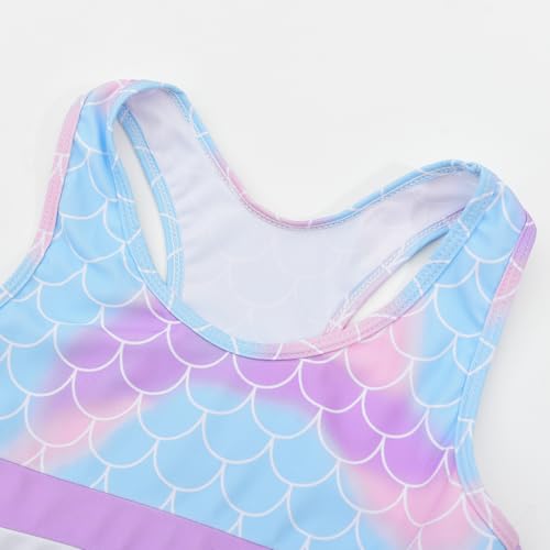 Image of Uhnice Girls Swimsuit Two Piece Tankini Swimwear with Boyshort
