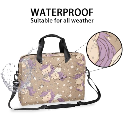 Maletín para laptop impermeable Cartoon Star Unicorn 16in miniatura 3