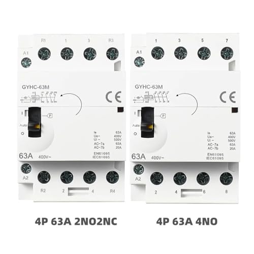 Contacteur CA à commande manuelle 63A pour sécuriser vos circuits haute puissance - 6