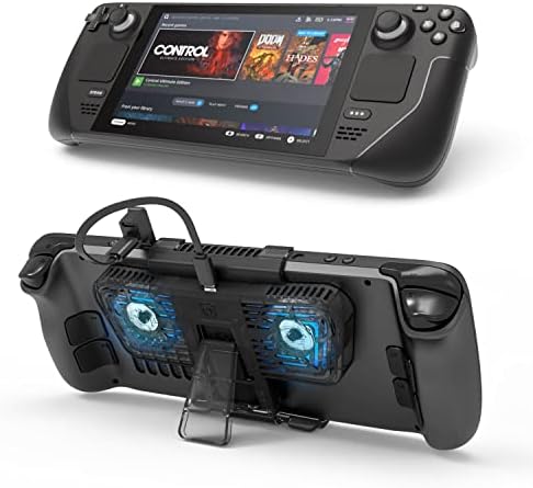 Cooling Fan for Steam Deck DockHacksya Stand Base for Steam Deck with KickstandSteam Deck Cooler Accessories Compatible with Valve Steam Deck