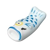 宗峰窯 陶器 箸置 コイノボリ 青 5.5×2.5cm 374-04-493