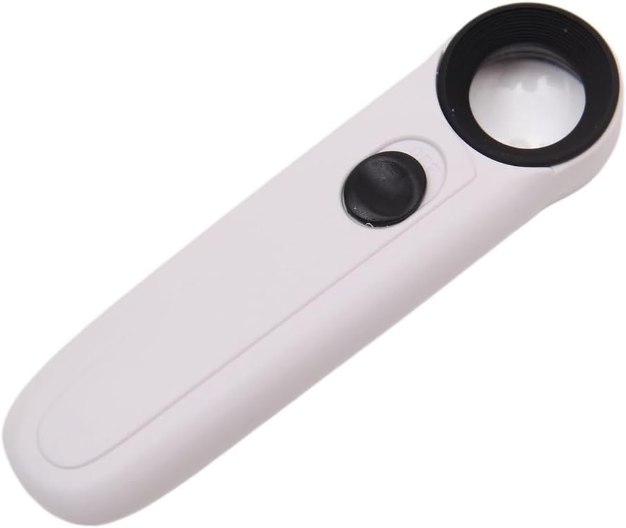 Handheld Magnifying Glass with LED Light 40x Acrylic Lens