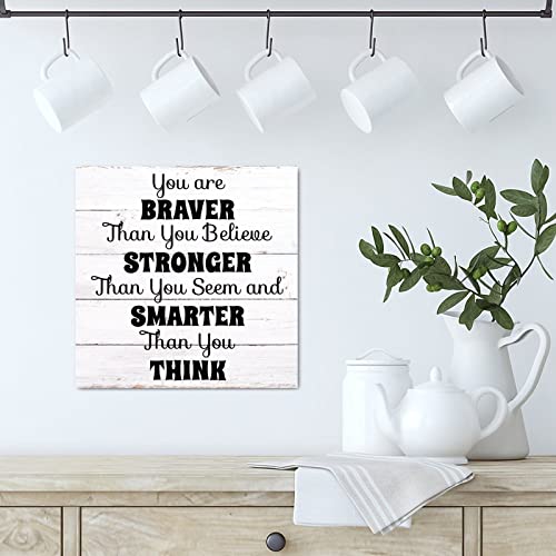 Placa de madera con citas positivas para decorar el salón o dormitorio 5