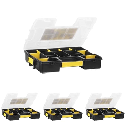 Stanley 1-97-483 Organiseur À Intercalaires mobile Sort master - Couvercle Alvéolé et Transparent pour Voir Le Contenu - Compact - Léger - Spacieux -...