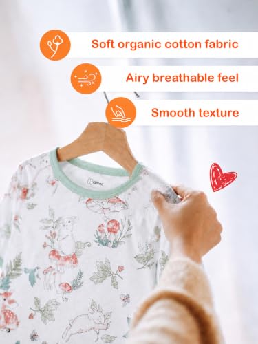 Image of Kidbea Kids Bamboo Viscose Co-Ord Set, Half Sleeve Round Neck Night Suit