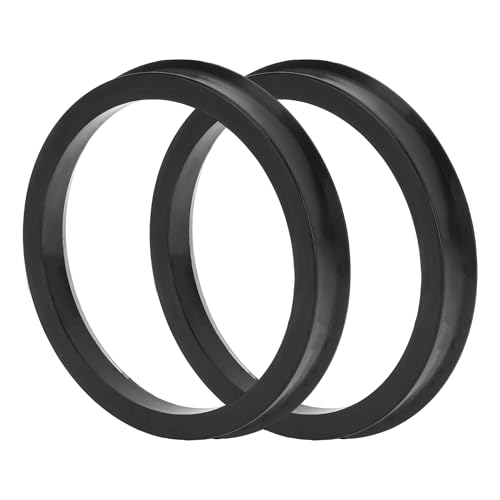 TUCKBOLD Bagues De Centrage De Roue De Voiture Durables Centrage De l'arbre Central des Roues Absorbant Les Chocs Anneaux De Centrage Noir 2 Pièces Od 75,1 Mm À Id 63,4 Mm Plastique