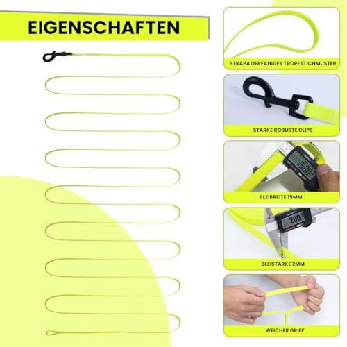Loutep Biothane Schleppleine Für Hunde Lange Hundeleine 3m 5m Schleppleine 10m Für Hunde 15m 20m Leine Langlaufleine Trainingsleine Laufleine Schwimmleine Für Kleine Mittel Und Große Hund