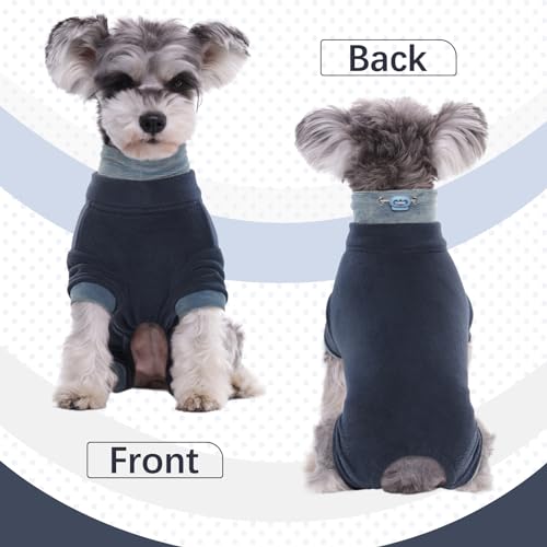 Kuoser Fleece Dog Jumper Warm Dog Pajamas, Thermal Sweatshirt Dogs Pullover Turtleneck for Small Medium Dogs - Image 3