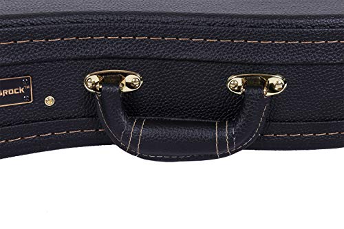 Image of Crossrock Deluxe Wood Hard Case for A-style Mandolin, Black(CRW600MABK)