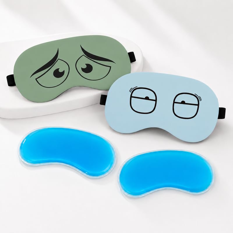 Soft Sleep Eye Mask for Dark Circles Reusable Cooling Pack-image-21