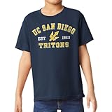 Barnesmith University of California - San Diego Apparel UCSD King Tritons Short-Sleeve Youth T-Shirt, Vintage, Navy, Large