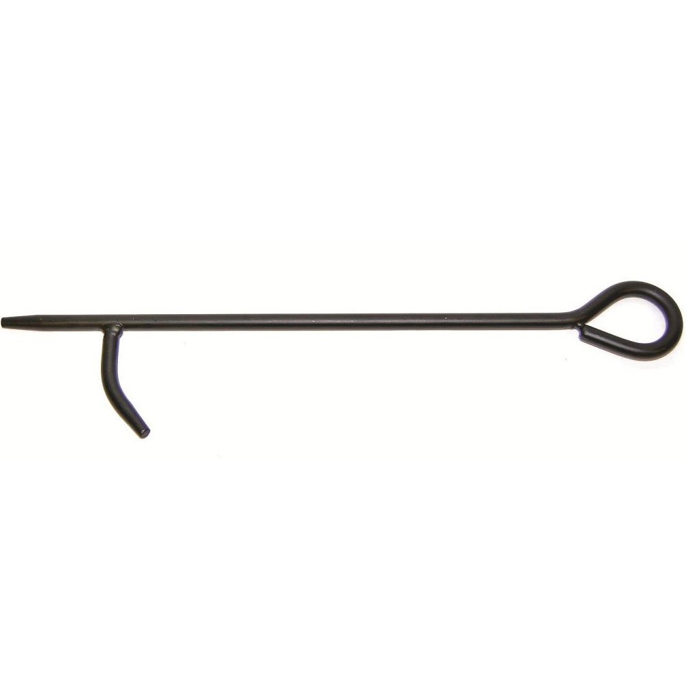 Inglenook Loop Handle Single Black Poker with Log Roller Fireside Fireplace Tool
