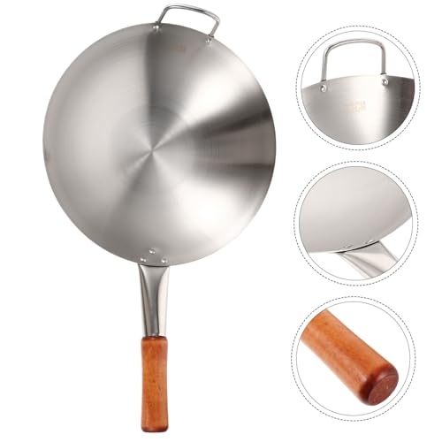 Wok de acero inoxidable Cabilock con mango único miniatura 7