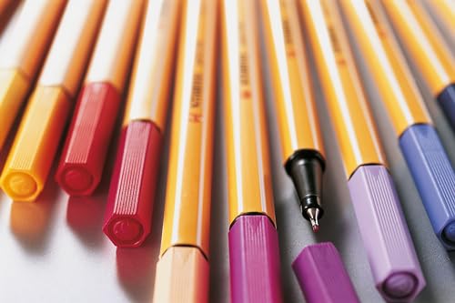 Image of STABILO point 88 - Fineliner - Wallet of 10 (Assorted Colours)