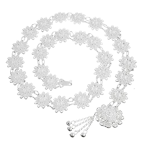 Cinturón de cadena joya corporal de flores regalo ideal para mujeres 106cm