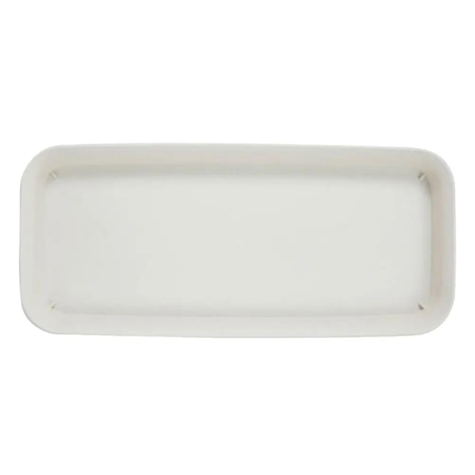 GIUPLOKID Plastic Drip Trays, Plant Saucer Plastic Rectangle Indoor Outdoor Drip Tray White Red(White-34x14cm)