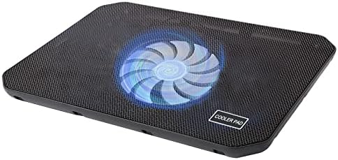 Laptop Cooling Pad Laptop Cooler Cooling Pad Ultra Slim Portable USB Powered with Quiet Blue LED Fans, Cooling Pad for Laptop 15.6