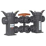 Hayward DB1050ST Series DB Duplex Basket Strainer, Socket/Threaded End, PVC with FPM Seal, 1/2