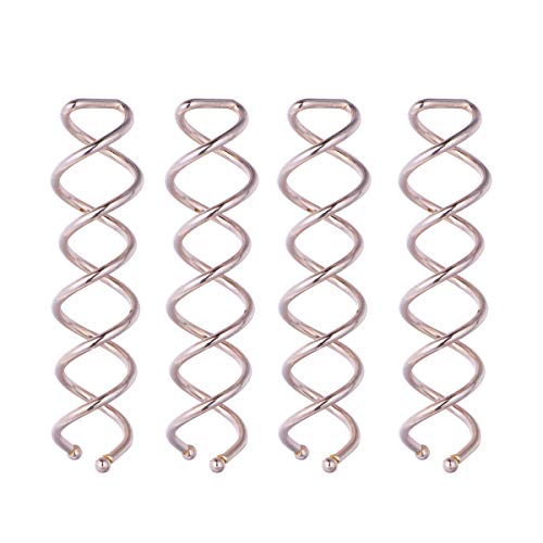 Minkissy Spiral Bobby Hairpins Spin Pins for Hair 20pcs Bun Twist Screw Hair Clip Blonde Updo hair Accessories Messy Bun Tool (Rose Gold)