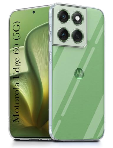 Image of Jkobi Back Cover for Moto Edge 60 (Silicone Clear Shockproof Case with Camera Protection | Soft and Flexible | Transparent)