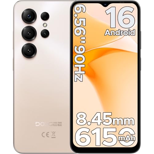 DOOGEE Note56 X Android 16 Telefono Movil Libres, 6150mAh 24GB+ 64GB/2TB Smartphone, Octa Core Telefonos Moviles HD+ 6,56', Cámara 8MP Teléfono Móvil, Gemini AI/Dual SIM/Face ID/GPS/OTG/Widevine L1