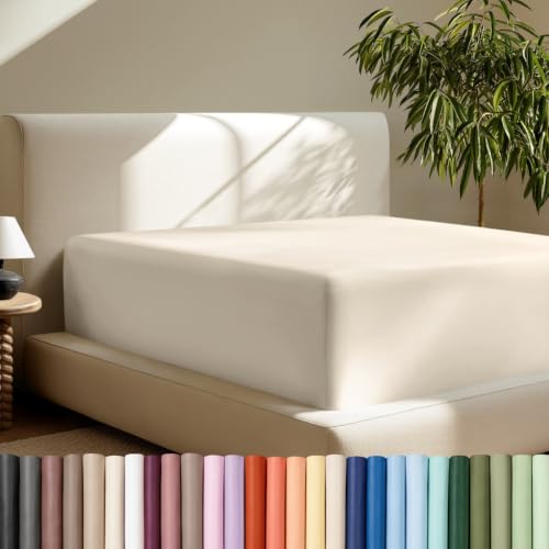 Bare Home Deep Pocket Fitted Sheet (Twin XL - 24" Pocket, Sand) - image 1