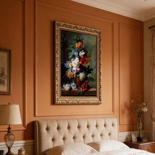 Impression sur toile fleurs vase Jan Van Huysum tableau marbre 30x45cm - 6