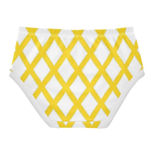 All Seasons Girls' Panties Briefs Underwear for Toddlers Yellow Plaid in Sizes 2T,3T, 4T, 5T, 6Y and 8Y2