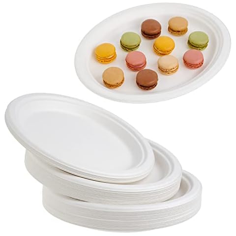 Stackables Oval Disposable Serving Trays Pack Cover