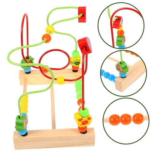TOYANDONA 3 Pecas contas de madeira em torno brinquedos em torno de contas de brinquedo educacional