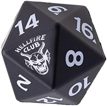 Paladone Stranger Things Hellfire Club Dungeons and Dragons Dice Stress Ball,Black