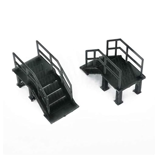 Outland Models Esgrima de escalera de entrada con paisaje ferroviario (ancho), escala 1:87 HO