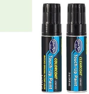 Half-Ounce Jar for Volvo S70/V70 Automotive Touch-up Paint - White 189 - Color+Clearcoat Package