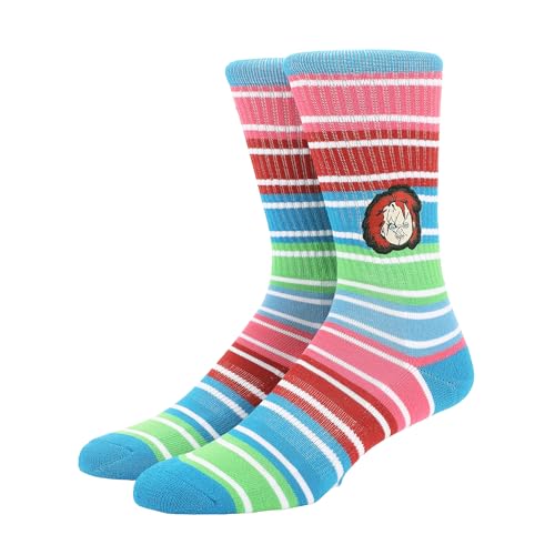 Bioworld Chucky Chucky Head Embroidery Mens Athletic Crew Socks