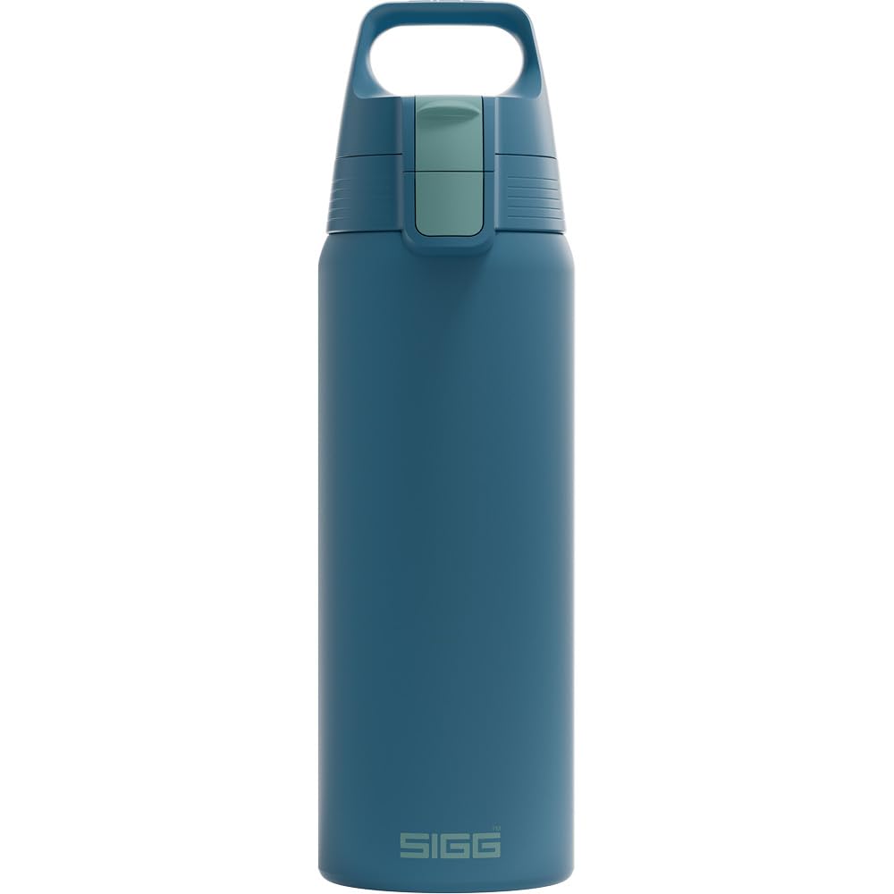 Sigg - Stainless Steel Drinking Bottle - Shield ONE Blue Puya - Suitable for Carbonated Drinks - Leak-Proof - Feather-Light - BPA-Free - Outdoor & Fitness - Blue - 0.75 L-image-42