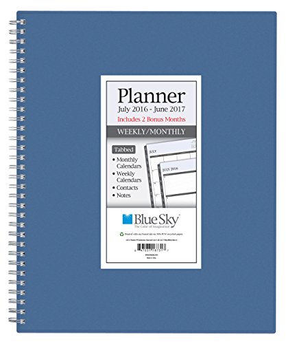 Blue Sky 2016-2017 Academic Year Weekly & Monthly Planner, Wire-O Binding, 8.5