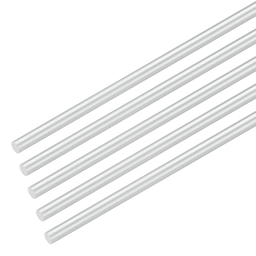 M METERXITY 5-Pack Round Aluminum Rod, 6mm (1/4