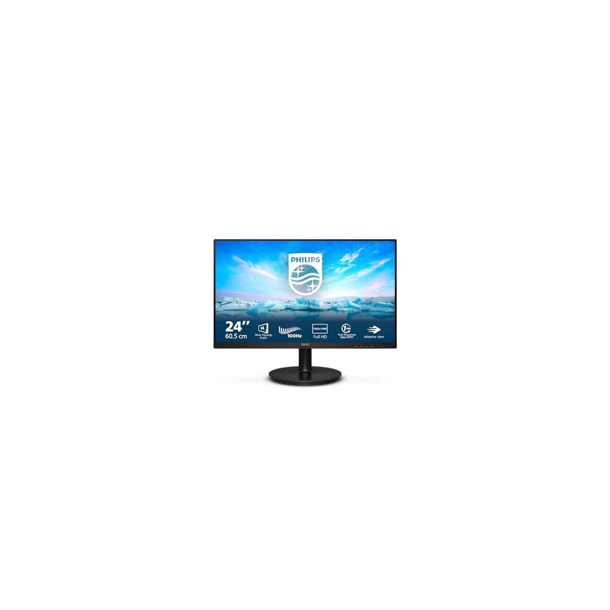 PHILIPS-241V8LAB-Monitor-Full-HD-24-pollici-altoparlante-integrato-flicker-free-1920x1080-100-Hz-VGA-HDMI-nero