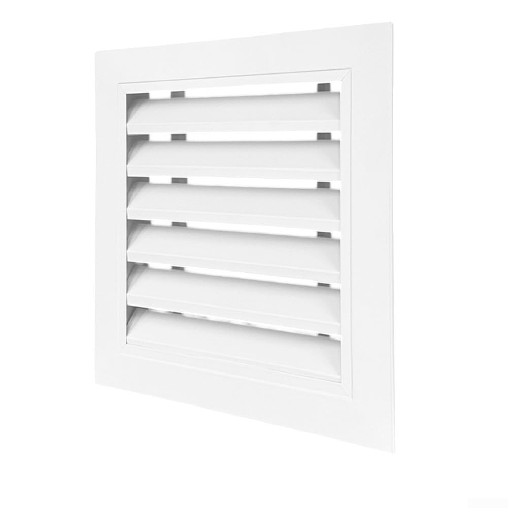 Griglia di sfiato versatile in alluminio, bianca, per soffitta e capannoni, per grondaie, copertura per uscita dell'aria per una circolazione efficace e protezione degli animali (450 x 450 mm)