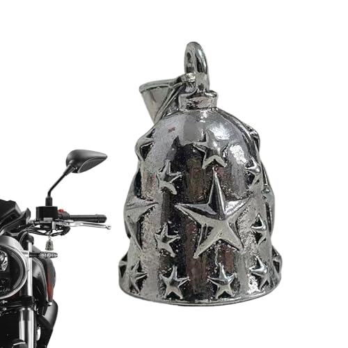 Genérico Campana Para Motocicleta - Pendiente De Aleación Con Estrella En Relieve | Campana de Moto Llavero,Para Fin De Semana, Crucero, Turismo Y Ciudad Para Mujeres, Hombres, Adolescentes Y Jóvenes