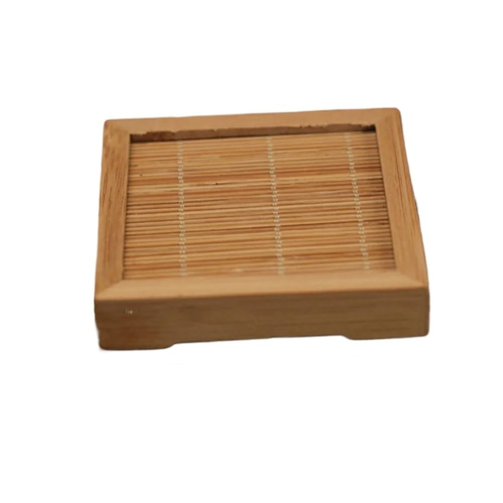 Bamboo Cup Mat Cup Mat Coaster Square Mats Heat Insulated Pads For Kung Fu Tea Coffee Mug Drinks Holder Tableware Decor(A5)