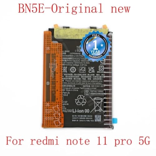 Image of Original BN5E Battery for Redmi Note 11 Pro 5G 21091116I, 2201116SG / Poco X4 Pro 5G MZB0AWFIN Battery with 1 Year Warranty****(CC207)