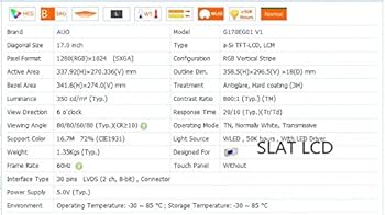 AUO 17 G170EG01 V1 画面 液晶パネル 工業パソコン 動作保証 41BQdwv5SnL.jpg