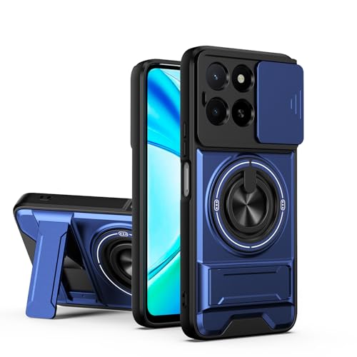 linsuyu Case Compatible with Honor X5b Plus, Compatible with Honor X5b Plus Magnetic Dual-Stand Phone Case Blue